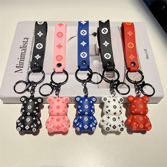 Wholesale Cartoon Cute Bear PVC Keychains JDC-KC-JinB007