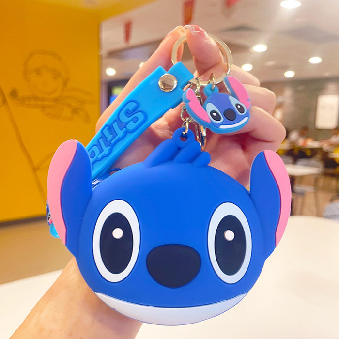 Wholesale Cartoon Mini Silicone Coin Purse Keychain JDC-KC-LiuFan024