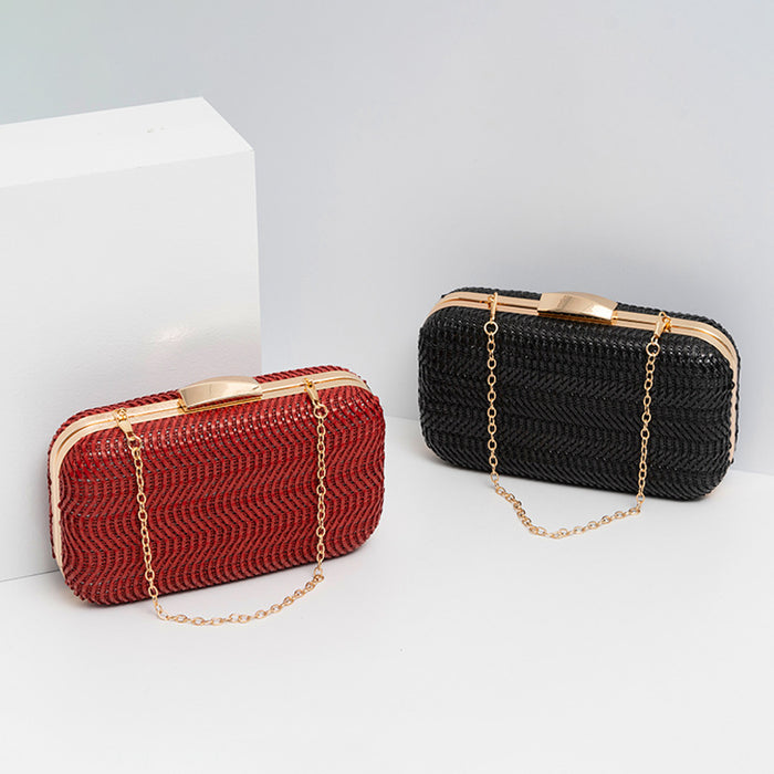 Wholesale Fashion PU Woven Clutch Bag High-grade Handbag JDC-HB-YX011