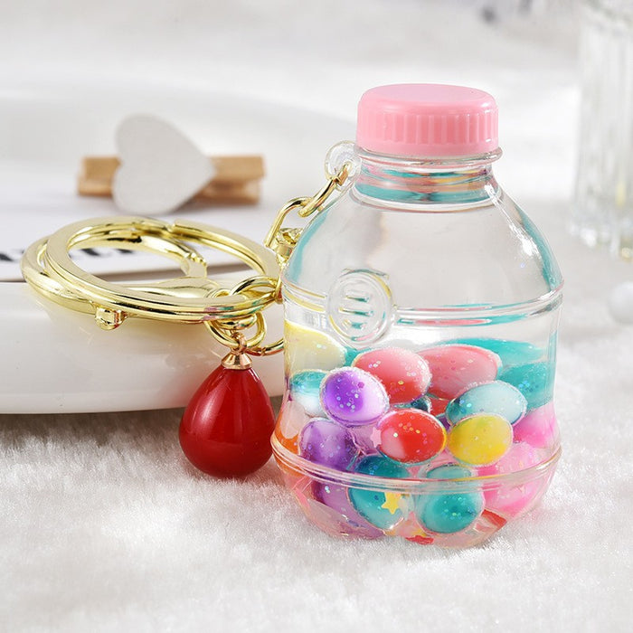 Wholesale Acrylic oil-filled pendant,  glow-in-the-dark iceberg cup keychain