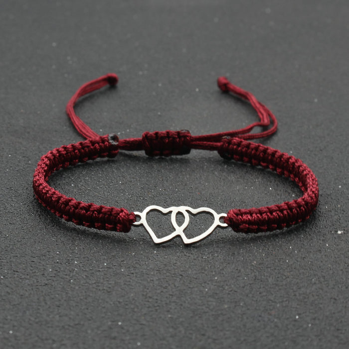 Wholesale Stainless Steel Bracelet Hand Woven Adjustable Red String Bracelet