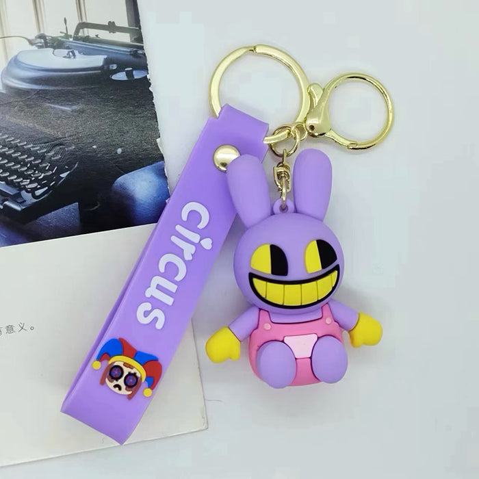 Wholesale creative cartoon circus keychain pendant bag car key chain accessories gift