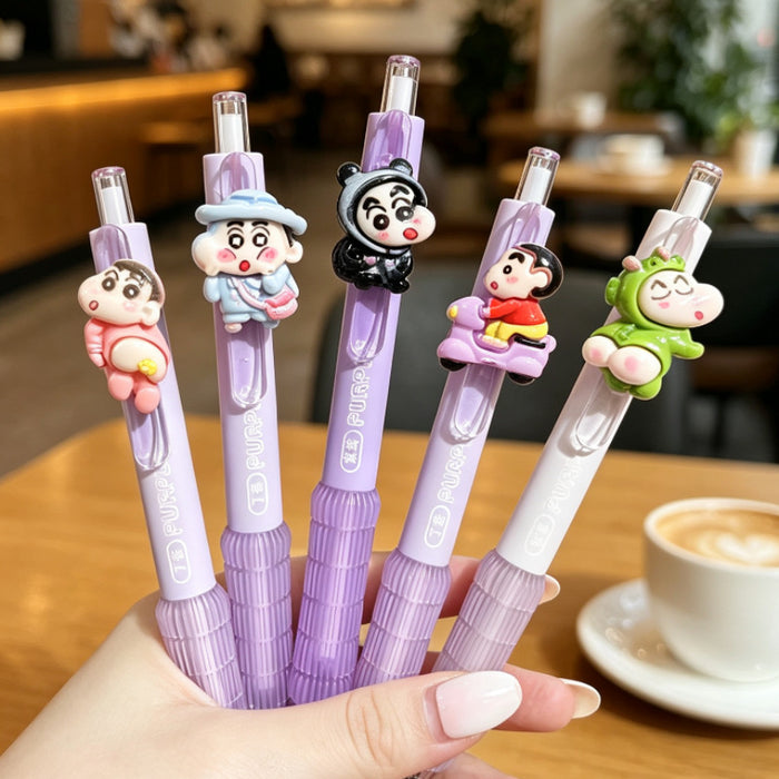Wholesale Cute Cartoon Soft Grip Black Quick-Drying Gel Ink Pens 0. 5mm ST Tip