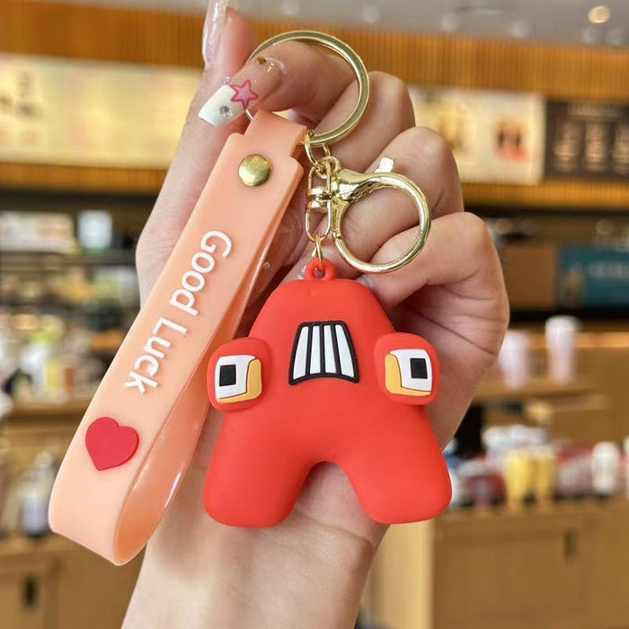 Wholesale Creative letter keychain, keychain, backpack pendant