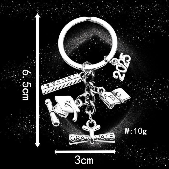 Wholesale Antique silver enamel metal keychain