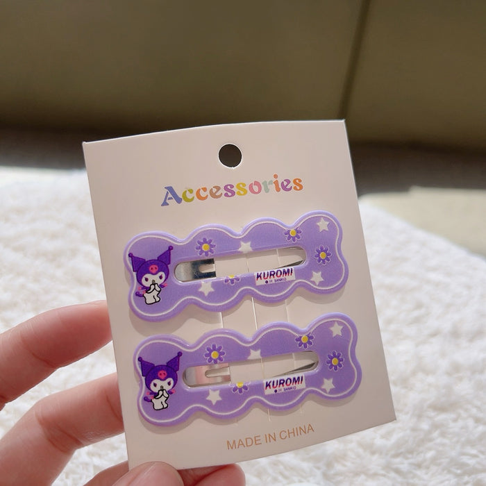 Wholesale Cartoon rectangular wavy hollow kids'  hair clip