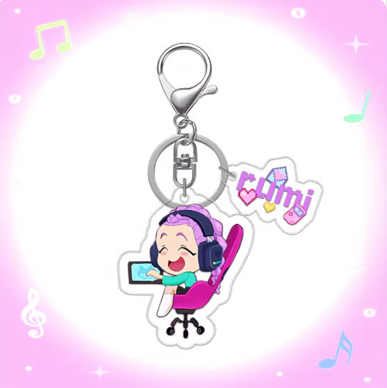 Wholesale Anime-themed acrylic keychain set of two pieces