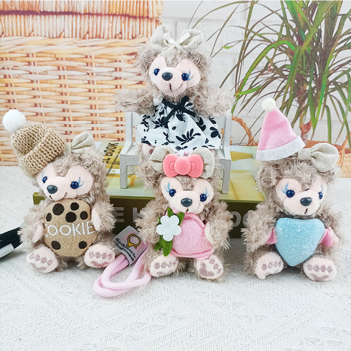 Wholesale Plush Doll Keychain Pendant Cute Pug Couple Bag Small Hanging Accessories