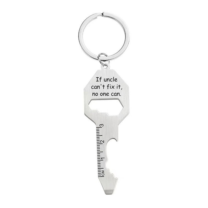 Wholesale Stainless steel keychain pendant multifunctional bottle opener keychain
