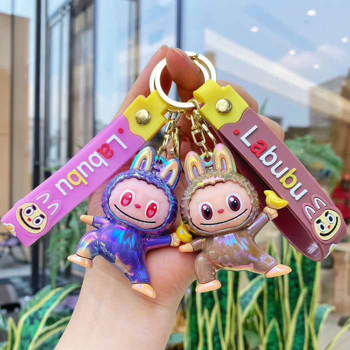 Wholesale Electroplated iridescent sheep keychain