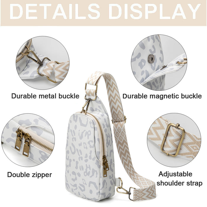 Wholesale Leopard print crossbody bag for women chest retro print waist bag shoulder bag