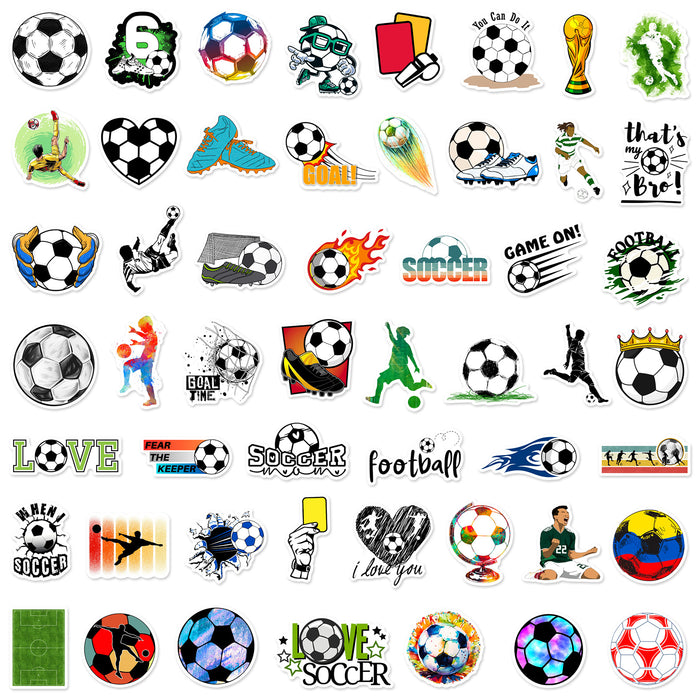 Wholesale 100 cartoon football sports removable DIY stickers