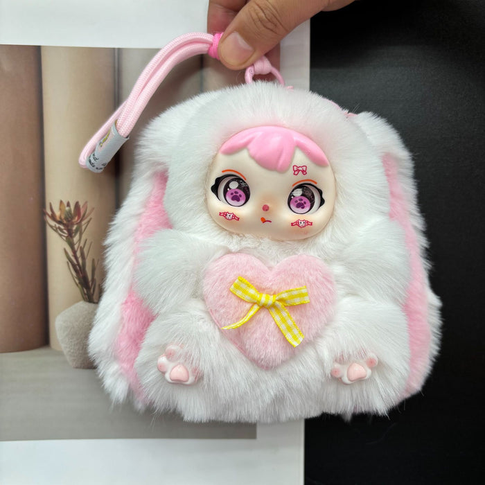 Wholesale 10pcs Rabbit Fur Cute Bunny Plush Pendant Doll