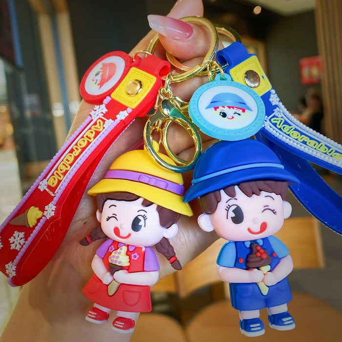 Wholesale Silicone Cartoon Doll Keychain JDC-KC-MingT210