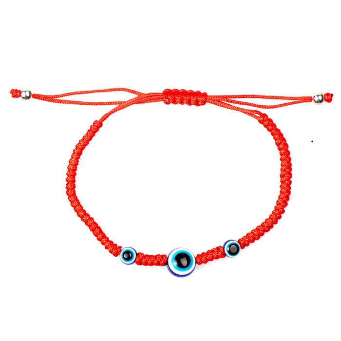 Wholesale Braided Red Rope Evil Eye Bracelet 7 Knots Evil Hamsa Palm Eye Pendant Hand Jewelry JDC-BT-NHong006