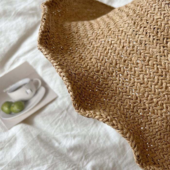 Wholesale Large-Brimmed Empty-Top Straw Hat for Women  Breathable Sunshade