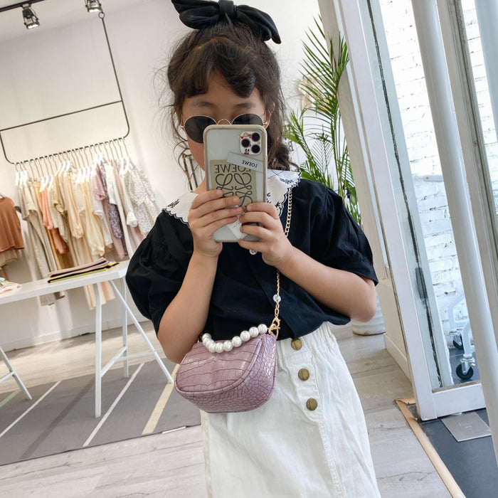 Wholesale PU Sweet Girls Crossbody Bag Cute Children Shoulder Bag Coin Purse JDC-SD-YuanDuo056