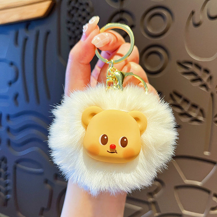 Wholesale Creative Plush Cream Bear Keychain Cute Cartoon Doll Bag Pendant