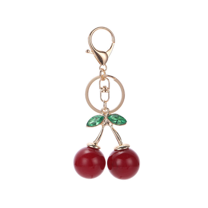 Wholesale Fruit Shaped Metal Keychain Decorative Bag Charm MOQ≥2