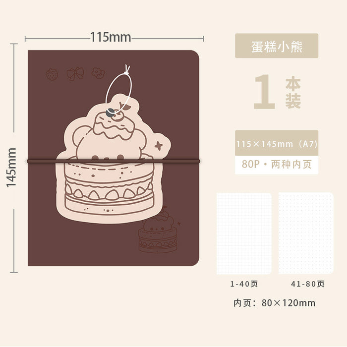 Wholesale Cute A7 Loose Leaf PU Leather Journal Grid Inner Pages Student Notebook