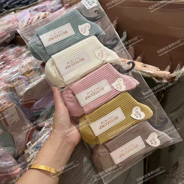 Wholesale Breathable socks, mid tube socks, sweat absorbing and odor proof cotton socks, fashionable long socks