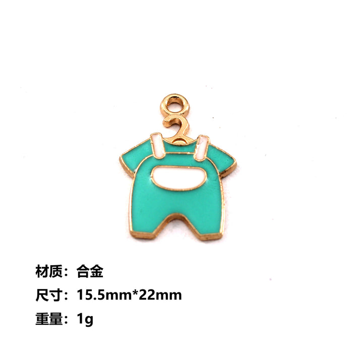Wholesale 10pcs baby clothes baby bottle feet basketball alloy oil earrings pendant key chain pendant jewelry accessories