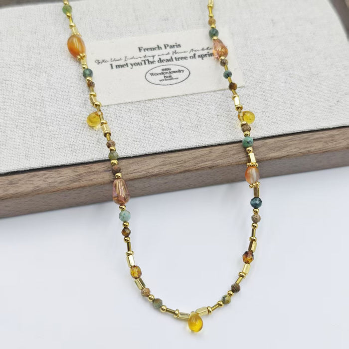 Wholesale Handmade pearl bead design, natural stone necklace for all seasons