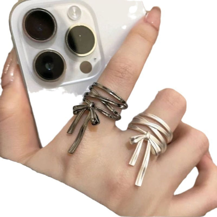 Wholesale The bow ring is sweet and versatile with an adjustable opening