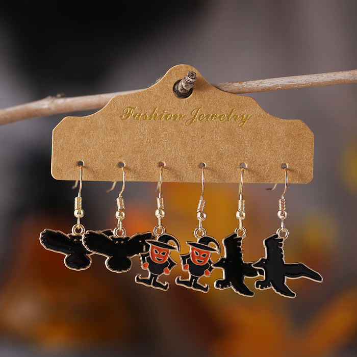Wholesale Ghost Bat Skull Pumpkin Earring Set Fashion Jewelry Accessory
