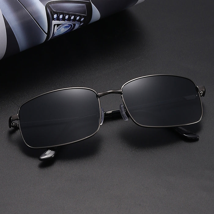 Wholesale Summer Color Changing Polarized Sunglasses Men's Driving Night Vision Glasses Black Metal Sunglasses