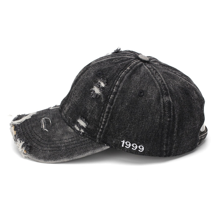 Wholesale Distressed Denim Baseball Cap Unisex Sun Protection Street Style Fashion Accessory