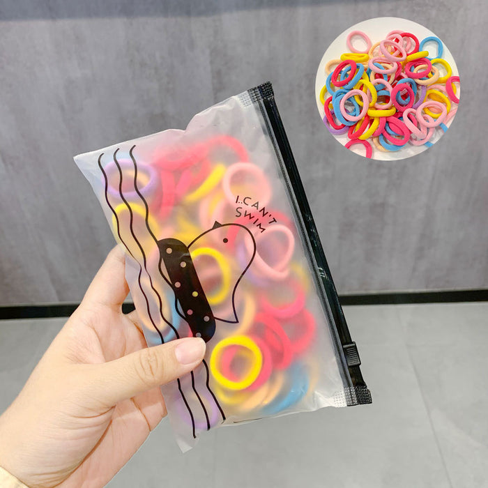 Wholesale 3cm Kidsren's Hair Scrunchies Colorfulful Seamless Hair Rope Hair Rubber Band