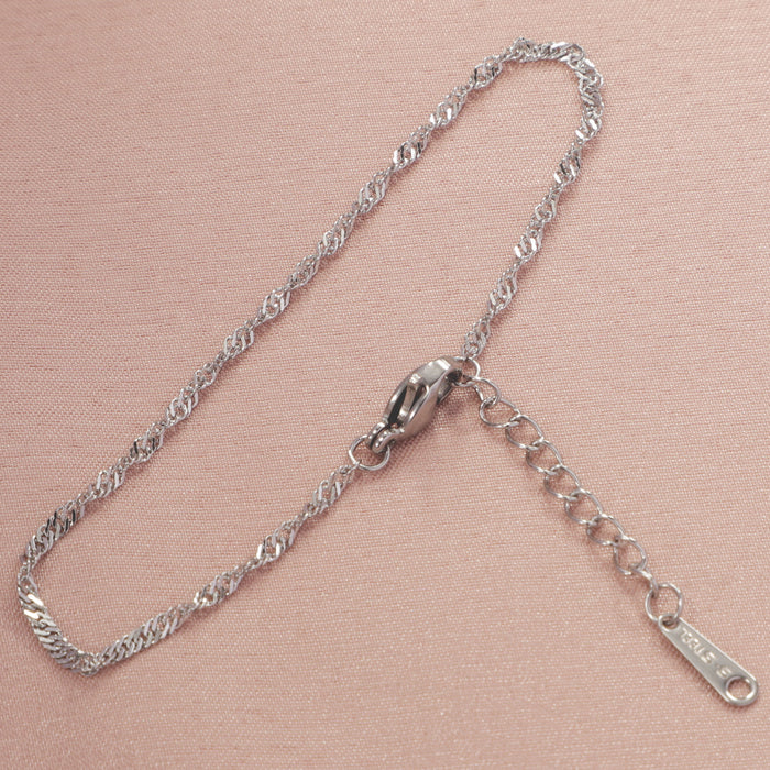 Wholesale Stainless steel water ripple chain necklace, fashionable titanium steel DIY jewelry