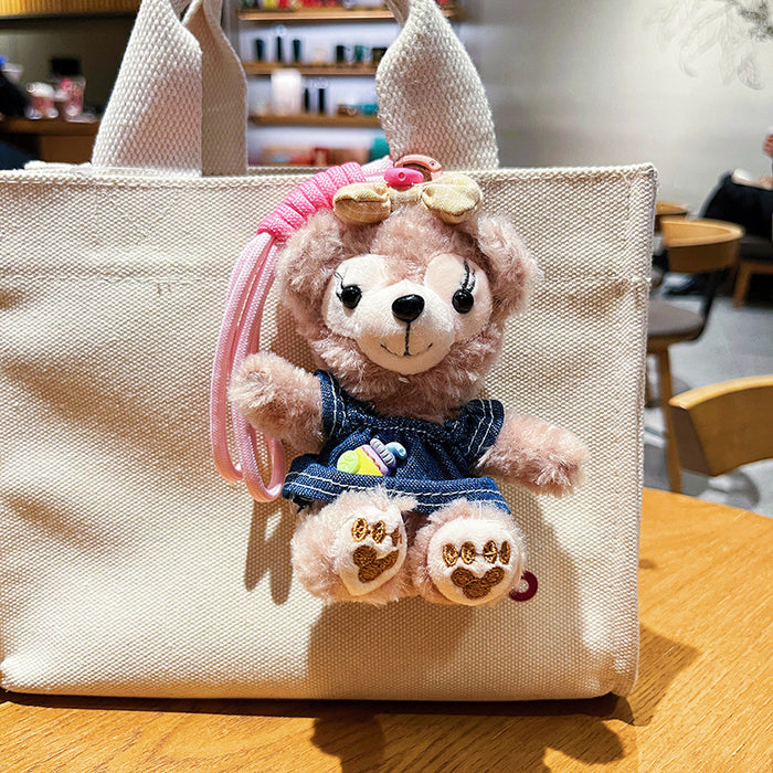 Wholesale Original Plush Cowboy Skirt Bear Keychain Cute Cartoon Trendy Cool Doll Couple Bag Pendant Gift