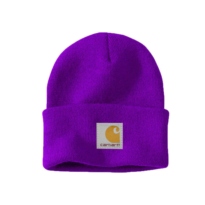 Wholesale Solid color knitted beanie hat with folded brim winter hat
