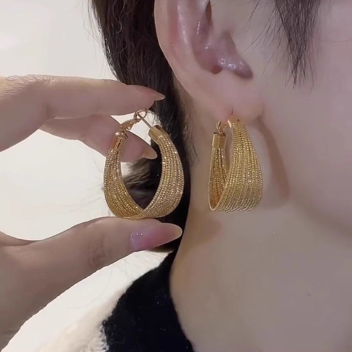 Wholesale Multi-layer Line Ring Earrings