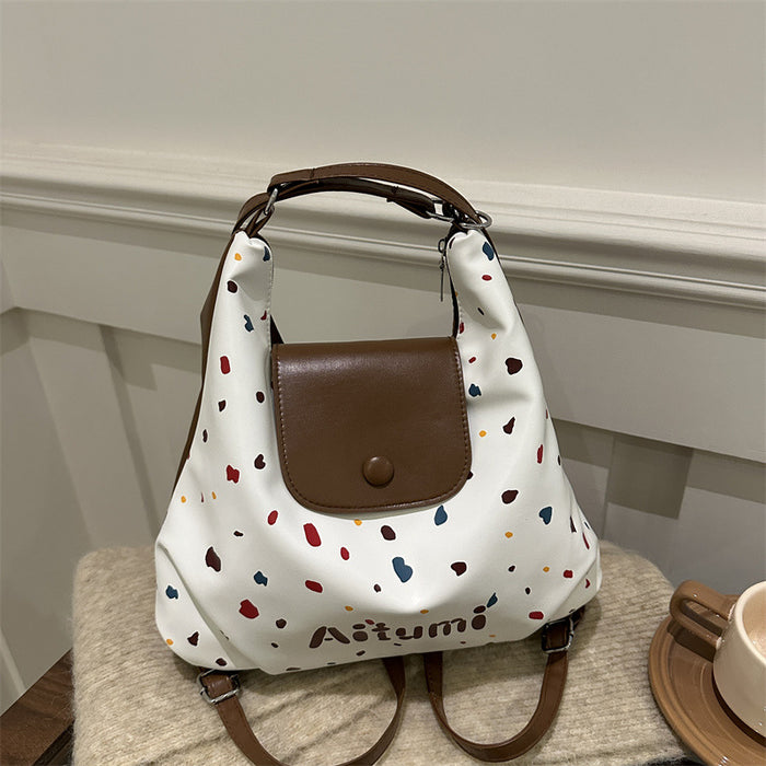 Wholesale New retro large capacity single shoulder commuting wave point fashionable versatile tote bag