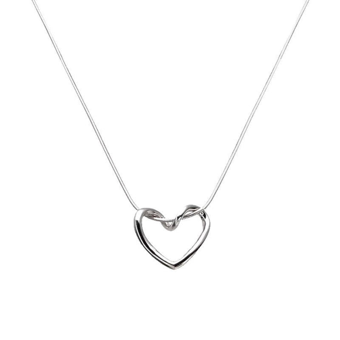 Wholesale Titanium Steel Hollow Love Necklace JDC-NE-DanYuan015
