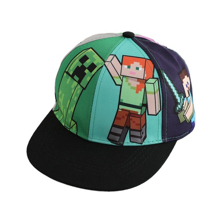 Wholesale Cross border children's embroidered baseball cap, children's flat brimmed hat, cartoon game, duckbill cap, sun hat