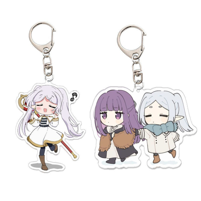 Wholesale Peripheral Keychain Anime Ultra-clear Acrylic Couple School Bag Pendant Cute Bestie