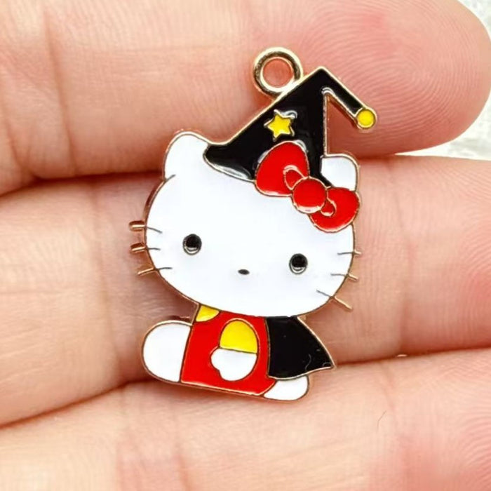 Wholesale 10pcs Alloy Oil Drip Pendant Jewelry DIY Earrings Pendant