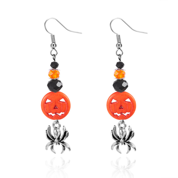 Wholesale Exaggerated  Earrings Exaggerated Dark Style Skull Bat  Pendant Earrings