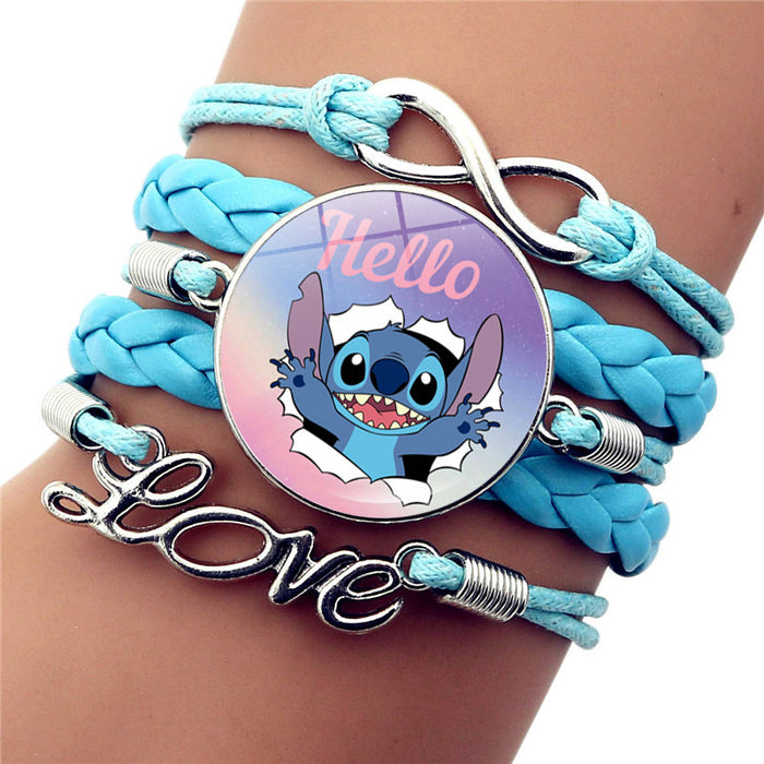 Wholesale Star Stitch Cartoon Bracelet Girl Jewelry Hot Selling Accessories Stitch Peripheral Leather Hand Jewelry JDC-BT-JY002