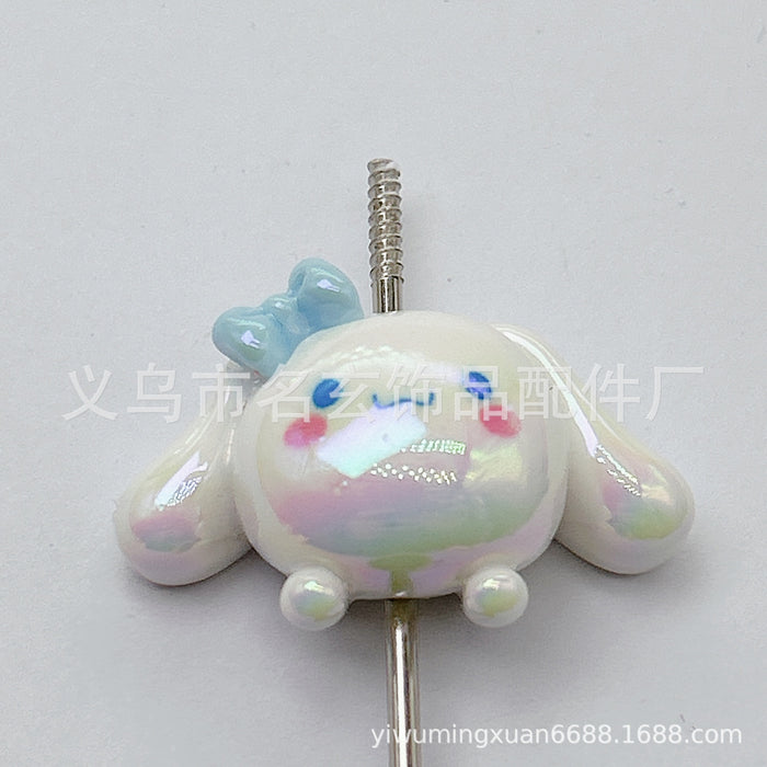 Wholesale 200PCS Electroplated Resin Cartoon Beads JDC-BDS-MingXuan006