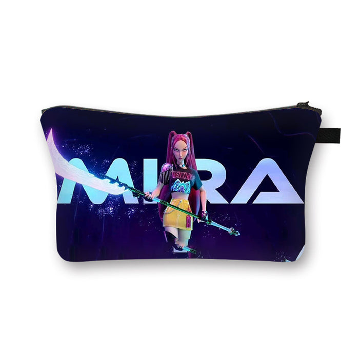 Wholesale Kpop Girls'  large capacity desktop storage cosmetic bag