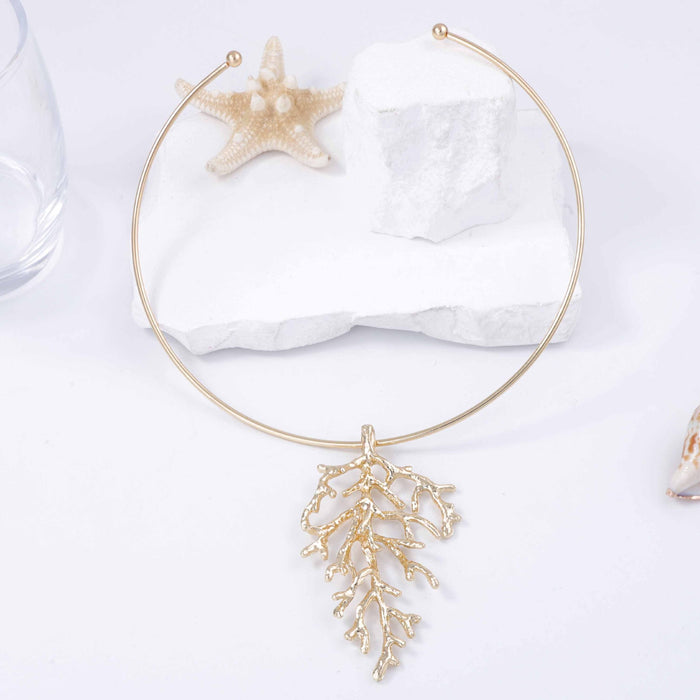 Wholesale Alloy Coral Pendant Collar All-match Light Luxury Women's Style