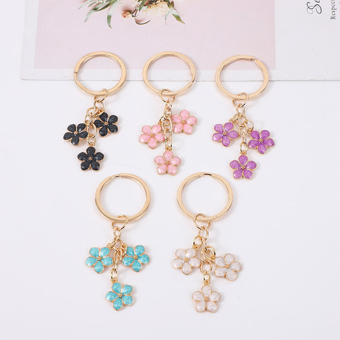 Wholesale Girl Cherry Blossom Keychain Pendant Flower Hanging Mobile Phone Accessories