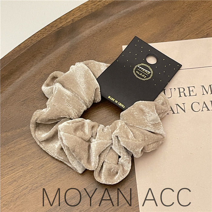 Wholesale Bowel Hair Ring Black Rubber  Hair Accessories Cream Style Headwear