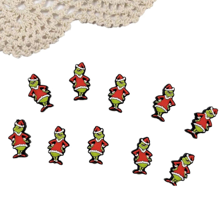 Wholesale 100PCS Christmas Silicone Cartoon  Focal Beads JDC-BDS-Nais289