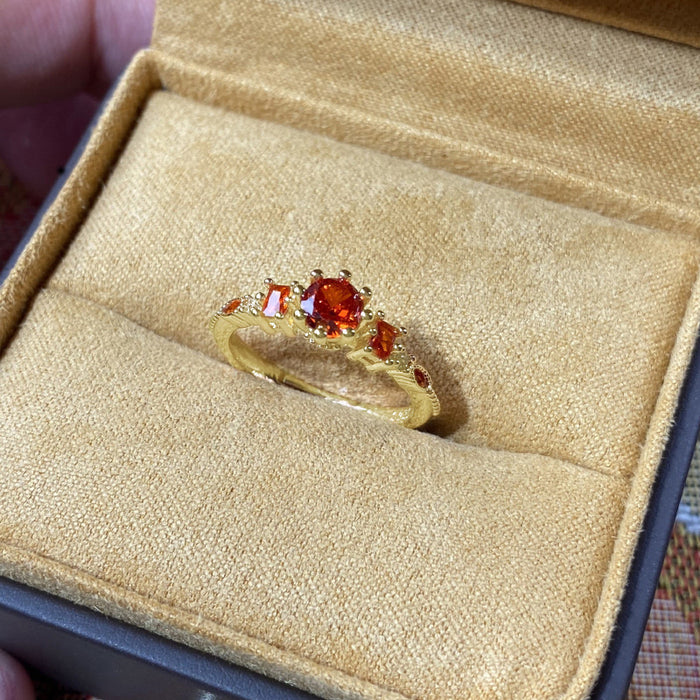 Wholesale Retro zirconium micro inlaid ring, fashionable, niche, high-end, light luxury